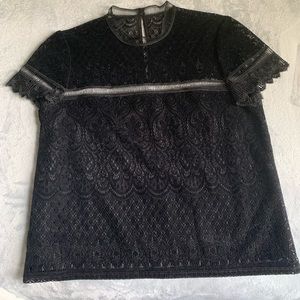 VINTAGE | black velvet shirt